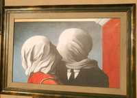 Quadro The Lovers de René Magritte com moldura vendo ou troco