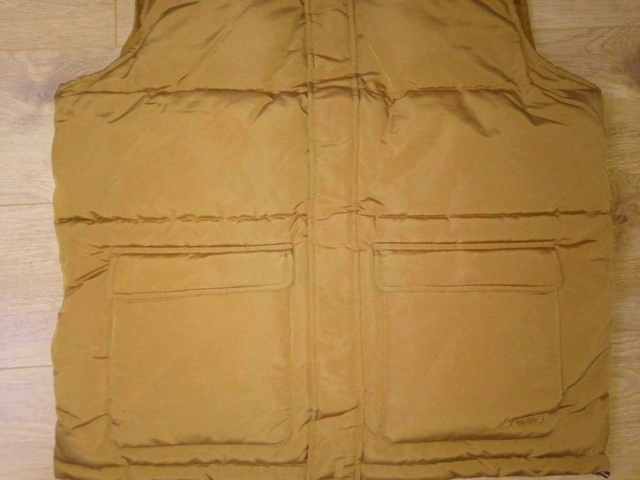 Pikowana kamizelka męska Cropp musztardowy brązowy ciepły rozmiar L