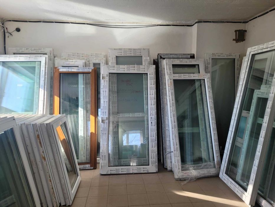 Okna używane od ręki 130x100  Dwuskrzydłowe Słupek ruchomy