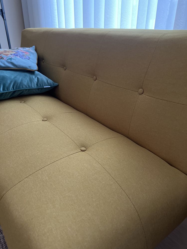 Sofa Cama Novo Mostarda