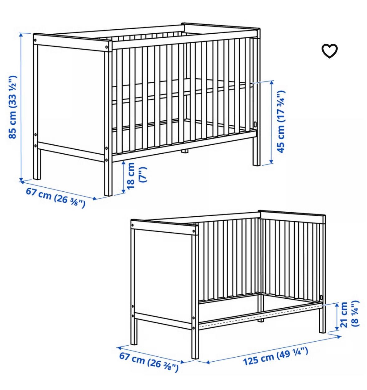 Łóżeczko dla niemowląt SUNDVIK IKEA