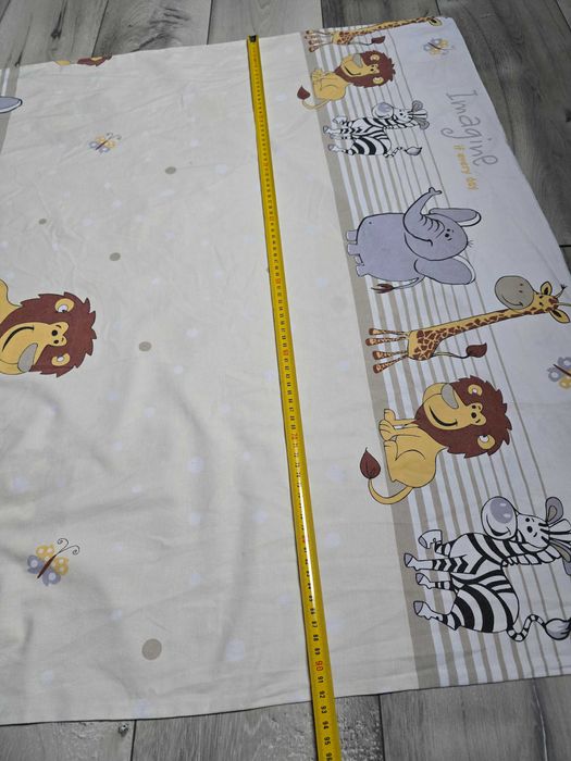 Pościel dziecięca niemowlęce 100x135 lew żyrafa słoń zebra beżowa