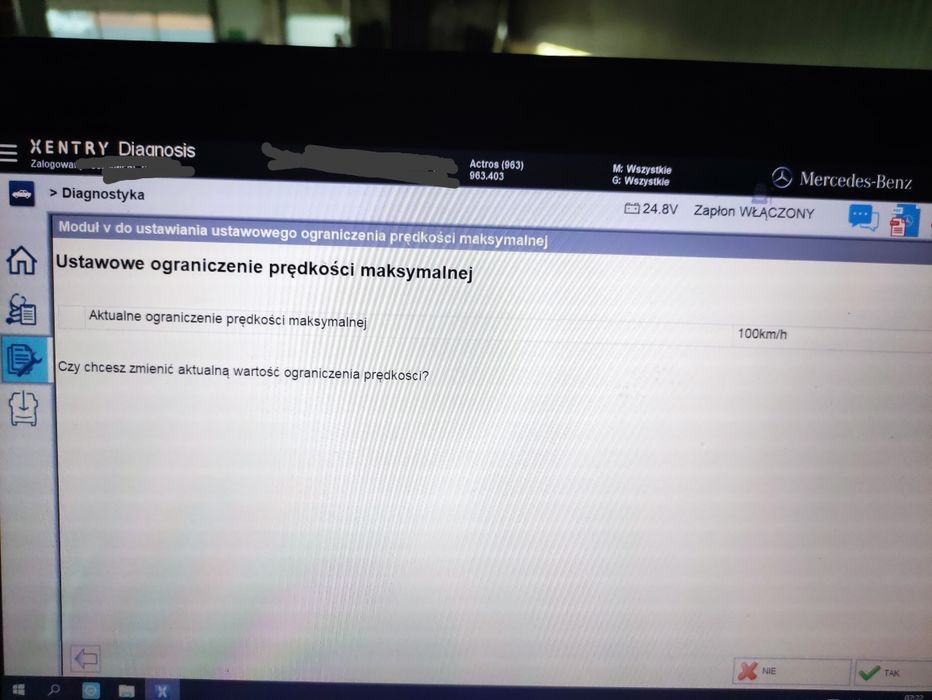 Actros MP4 MP5 odblokowanie ogranicznika prędkości