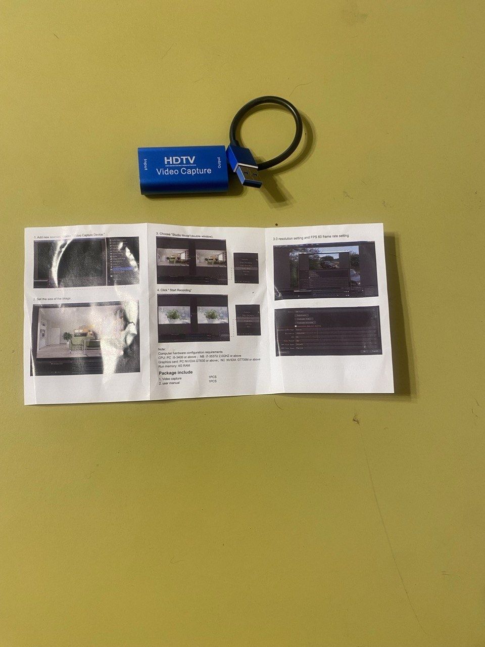 Зовнішня карта відео захоплення HDMI Blue USB 3.0 подовжена версія,нов