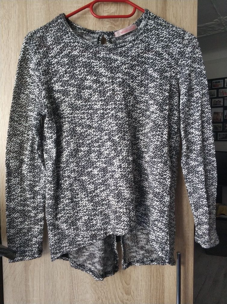 Sweter Sweterek koszula z kokardami wstążką Bluzka Damska bluzeczka