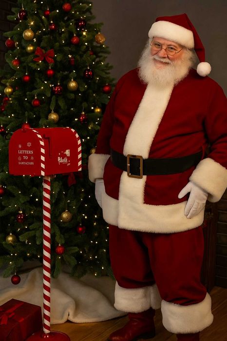 Stojąca świąteczna dekoracyjna wysoka skrzynka na listy do Św.Mikołaja