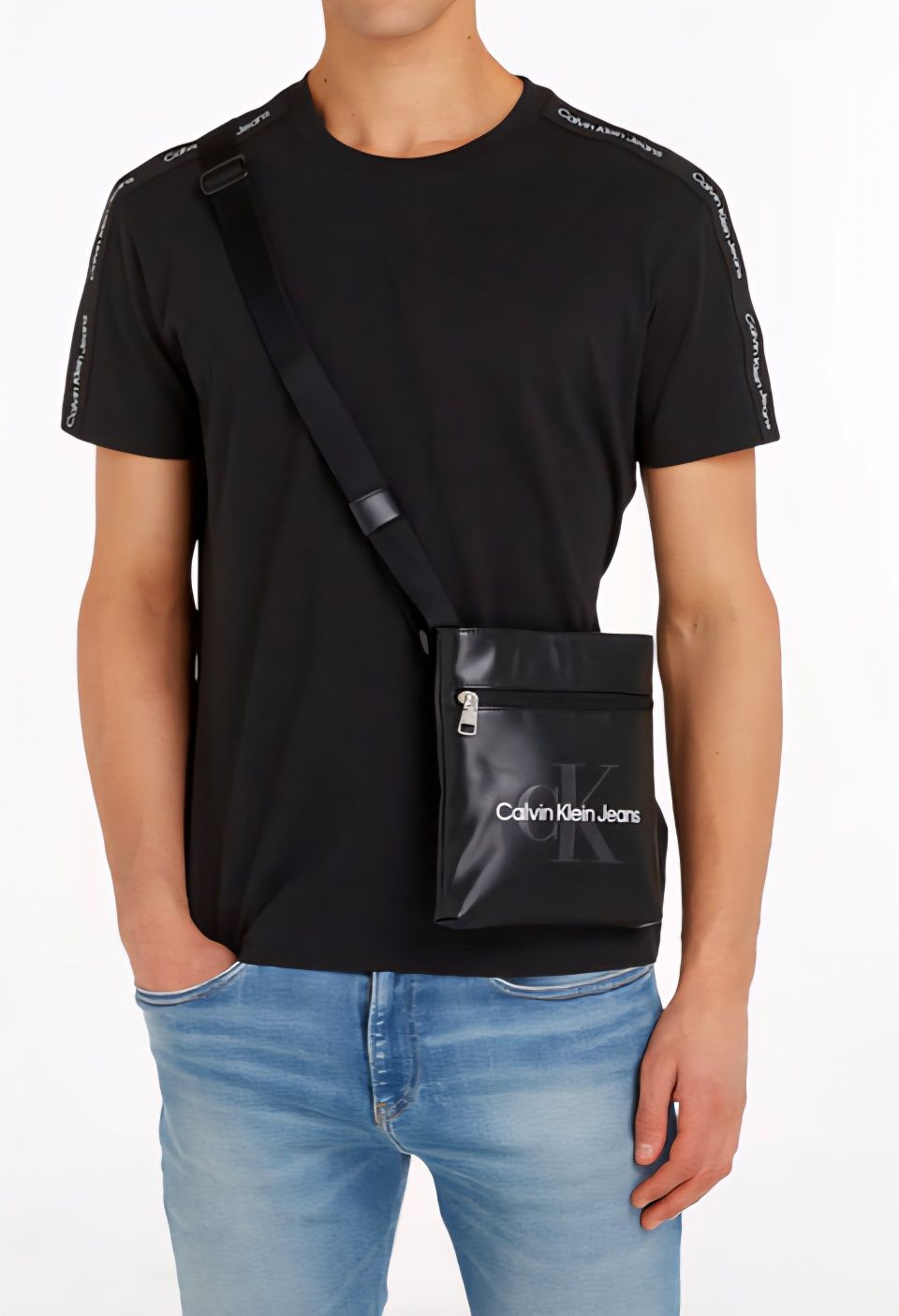 Мужской мессенджер Calvin Klein Monogram Soft Flatpack18 оригинал