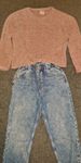 Jeansy HSM i sweter Zara rozmiar 140
