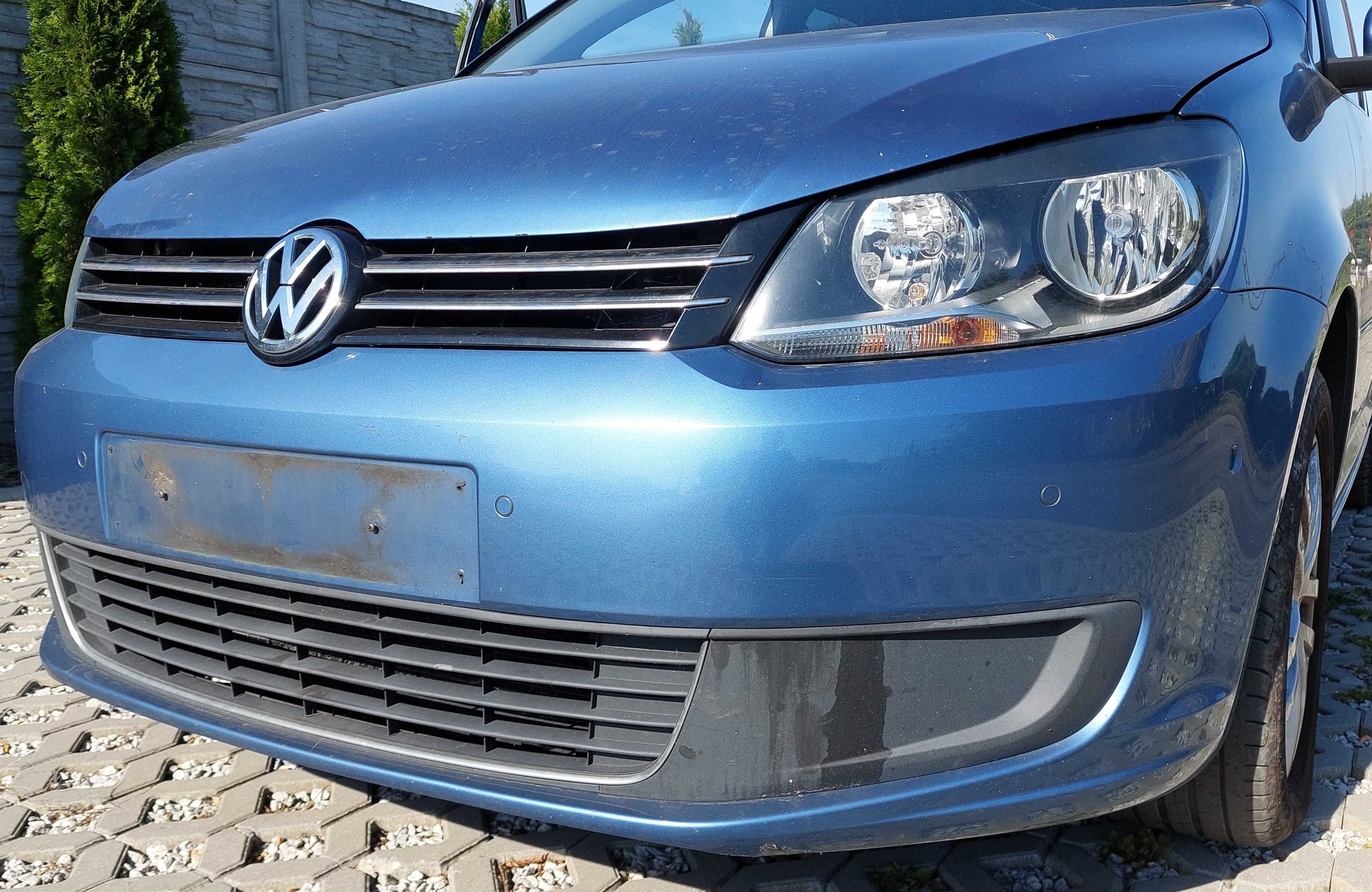 Vw Touran LIft 10-15 Zderzak Maska Błotniki Przód Kompletny 6xPDC LR5T