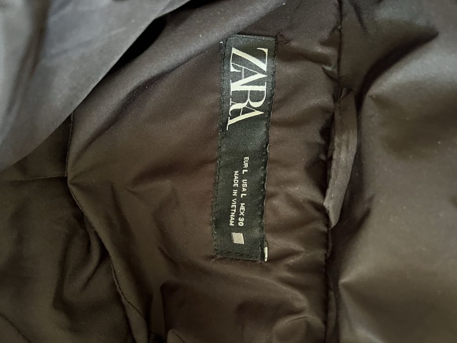 Пуховик черный Zara L