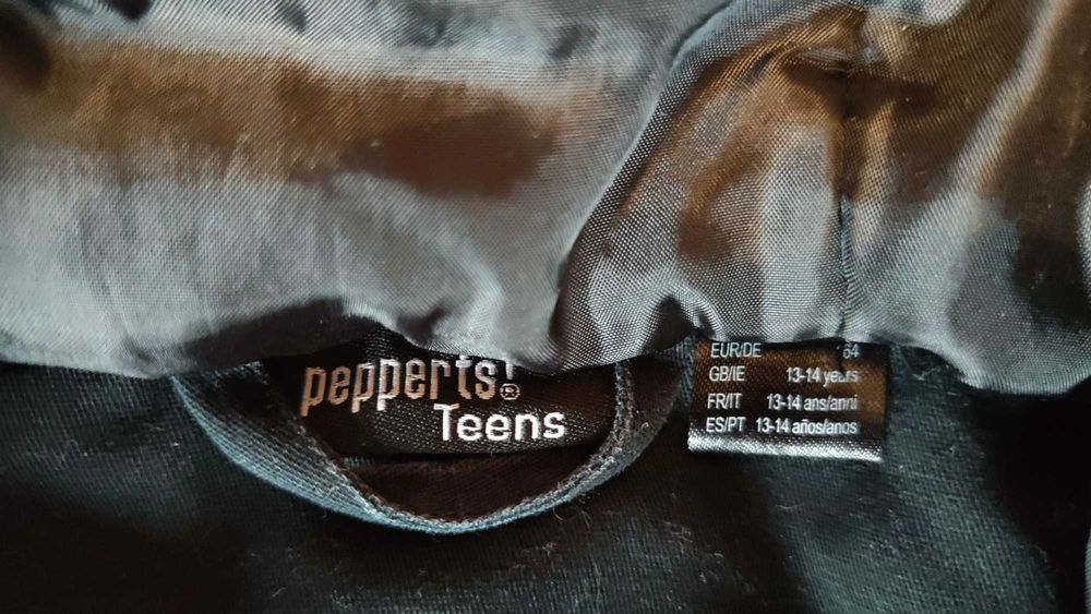 Kurtka młodzieżowa męska pepperts! czarna parka zimowa
