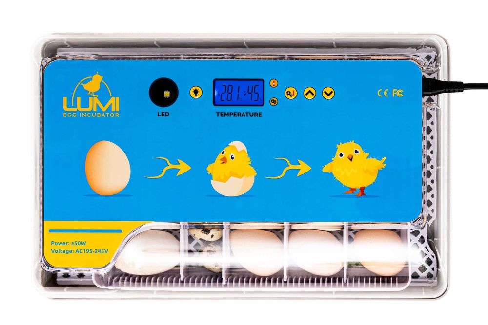 INKUBATOR AUTOMATYCZNY LUMI na 20 jaj klujnik wylęgarka +akcesoria