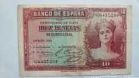 Banknot Hiszpania 10 Pesetas 1935