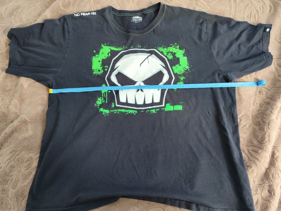 T-shirt No Fear MX 4XL z nadrukiem świecącym w nocy czarny jak nówka!