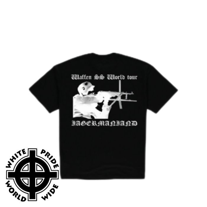 Футболка waffen в чорному кольорі ЗНИЖКИ