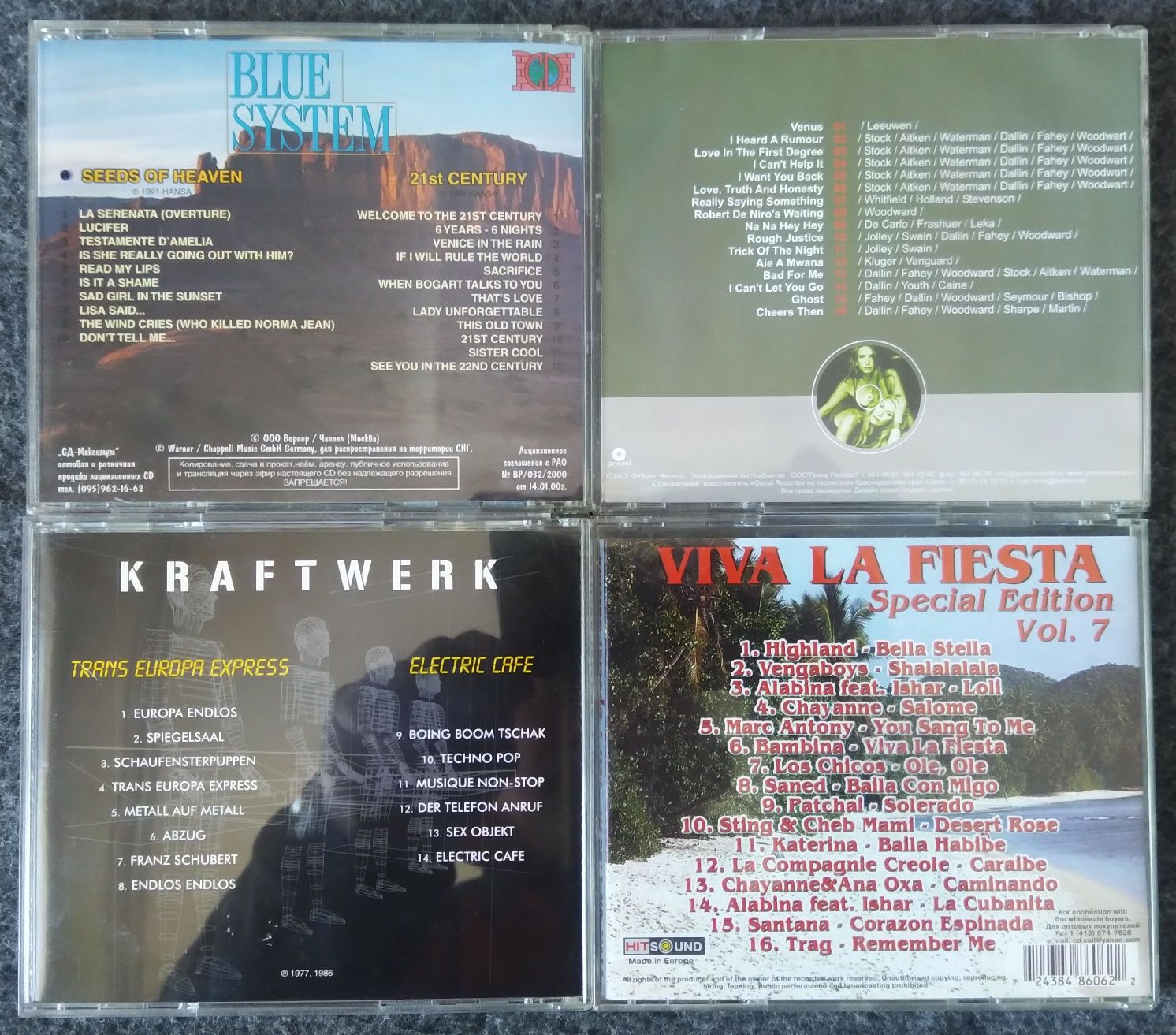 Компакт диски,CD,Blue System,Kraftwerk,Bananarama,Viva la Fiesta..