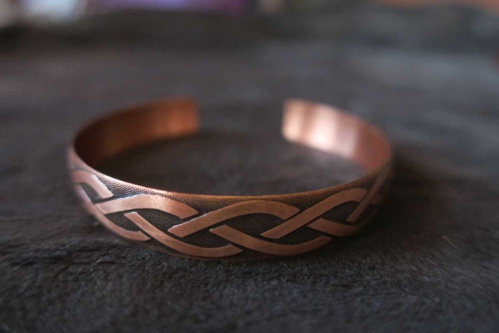 Miedziana bransoletka 100% miedź we wzory