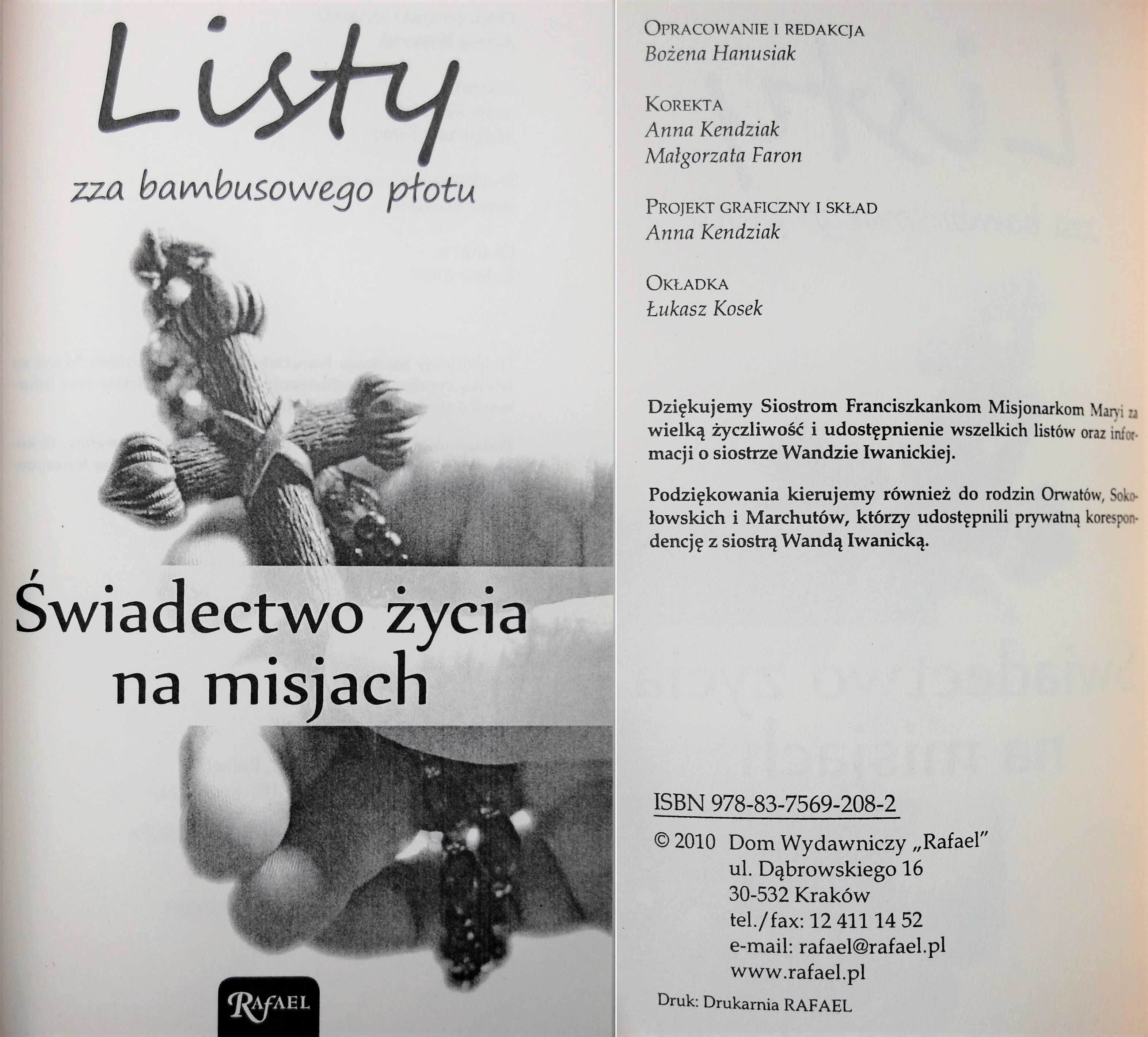 Listy zza bambusowego płotu W. Iwanicka Franciszkanki Misjonarki Maryi