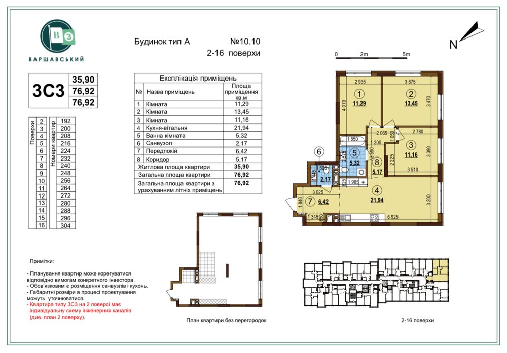 ‼️СВОЯ 3к квартира ЖК Варшавський 3 Буд.10.10