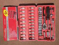 Компактный набор инструментов 46 предметов красный кейс