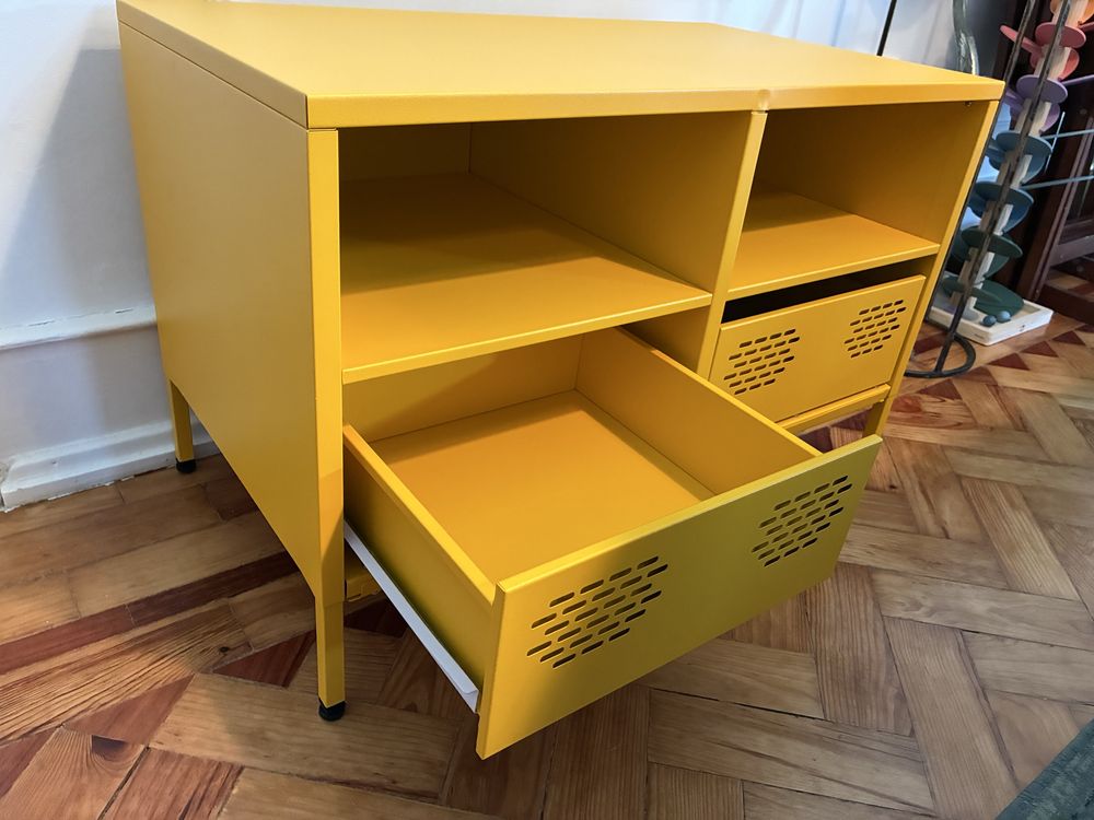 Aparador Metal Amarelo
