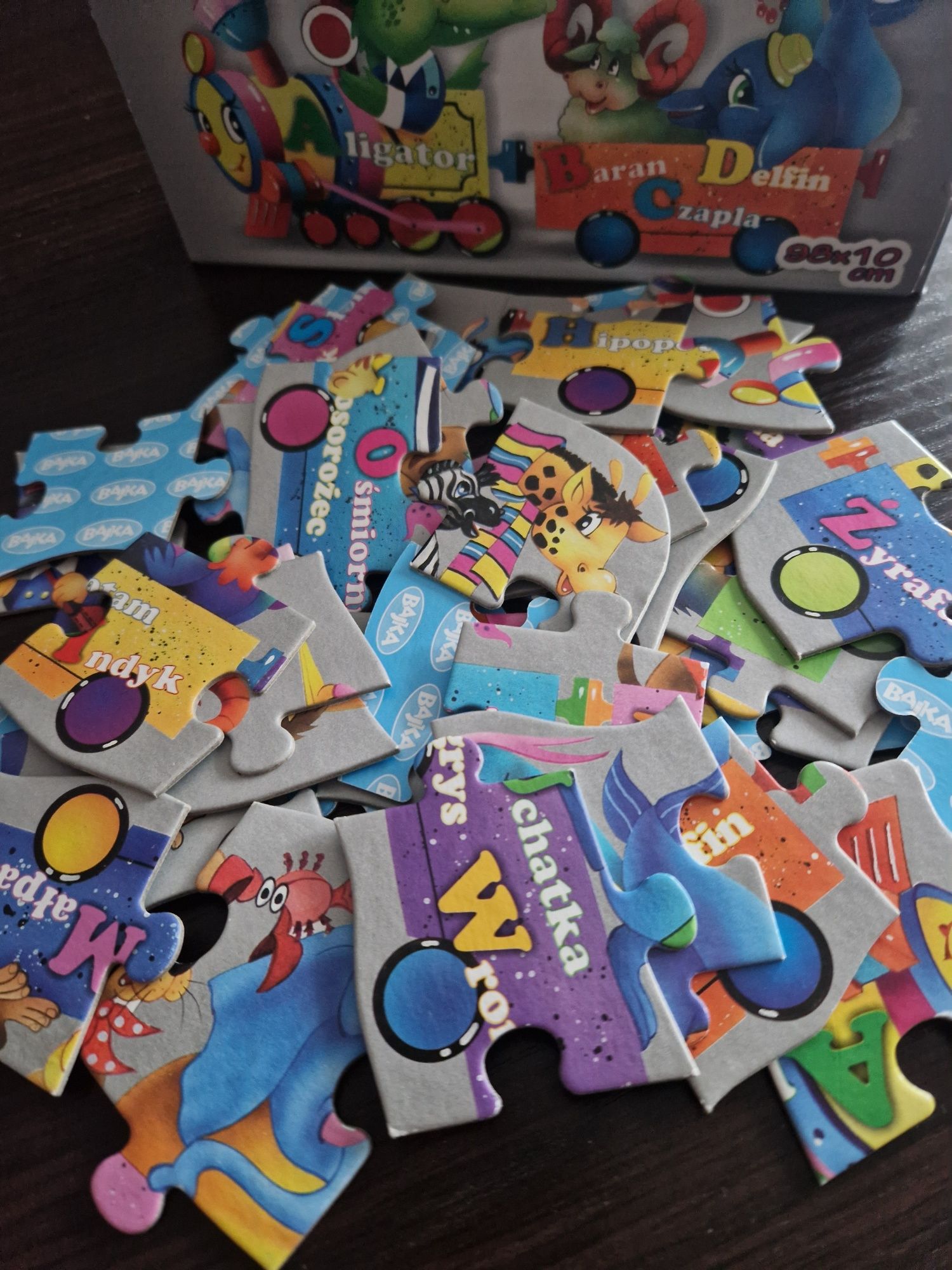 Gra Chińczyk+Puzzle Kolejkowe Abecadło