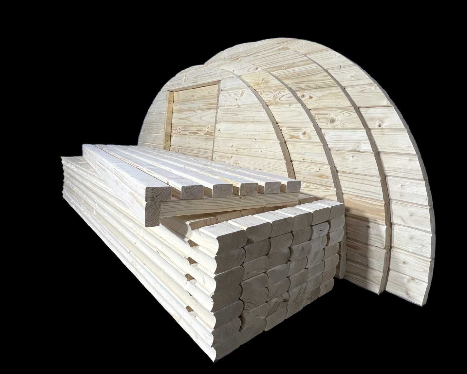 Sauna beczka ogrodowa do złożenia samodzielnego montażu drewno balik