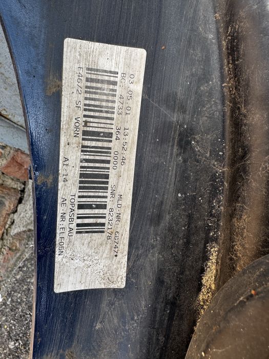 Бампер передній BMW E46 Купе/ Кабр Дорестайлінг Код:364/5