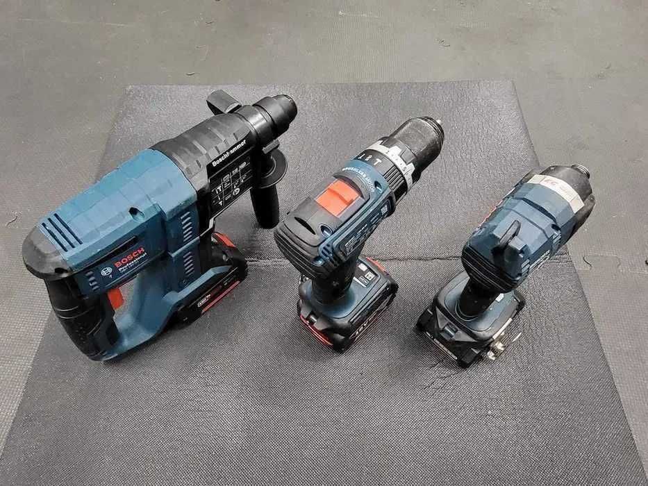 Bosch Zakrętarka Wkrętarka Młotowiertarka Bosch Zestaw Jak Nowy!!