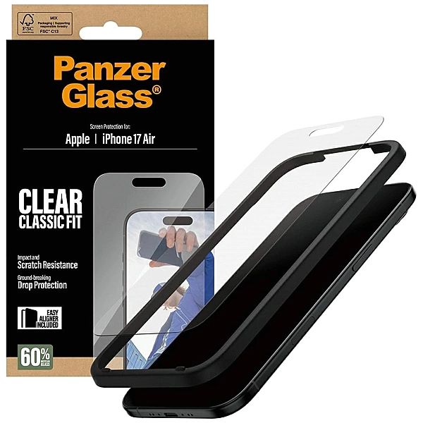 Szkło hartowane PanzerGlass Classic Fit EasyAligner na iPhone Air