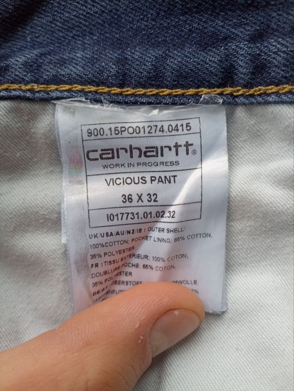 Carhartt джинси сині