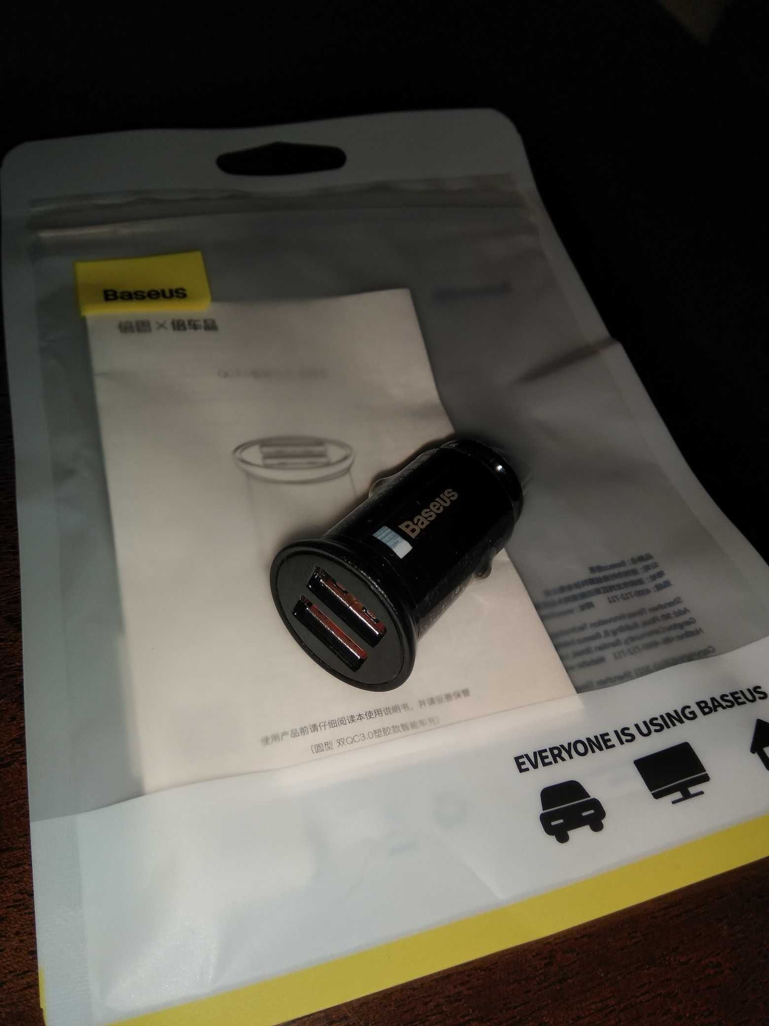 Зарядное в авто Baseus Car Charger BS-C16Q1, Quick Charge 3.0, новый