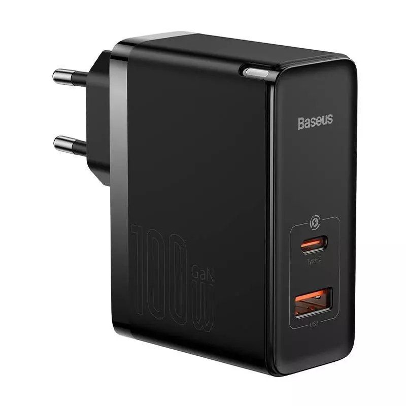 baseus gan5 pro nástěnná nabíječka, usb-c usb, 100w kabel (černý)