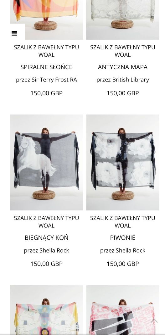 Szal pareo delikatny woal bawełniany z ręcznie wywijanymi brzegami