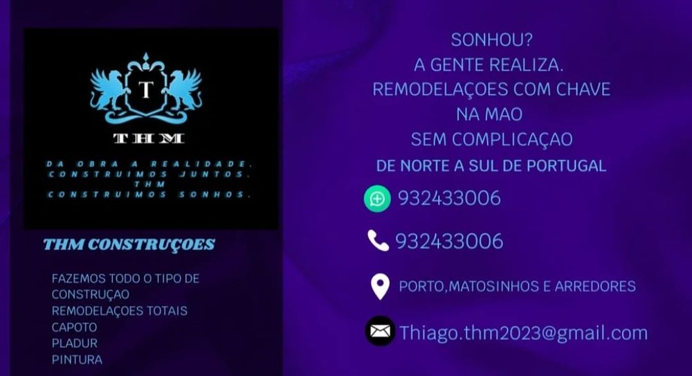 Fazemos todo tipo de obras de norte a sul do país.