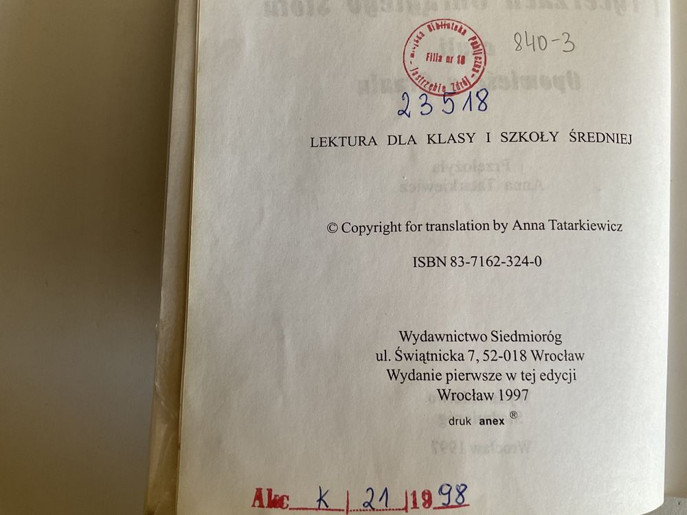 O królu Arturze i rycerzach Okrągłego Stołu- rok wydania 1997