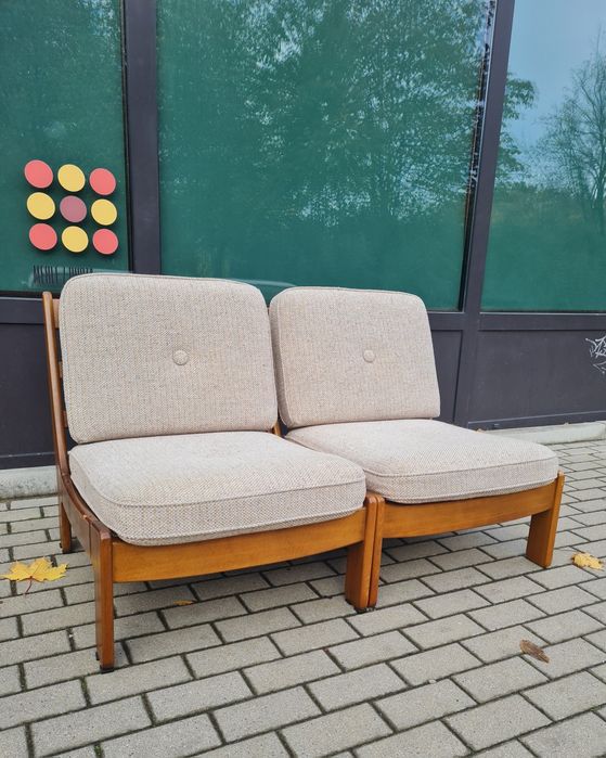 Fotel wypoczynkowy,modułowy, sofa dwuosobowa vintage,lata 60/70,mid-c