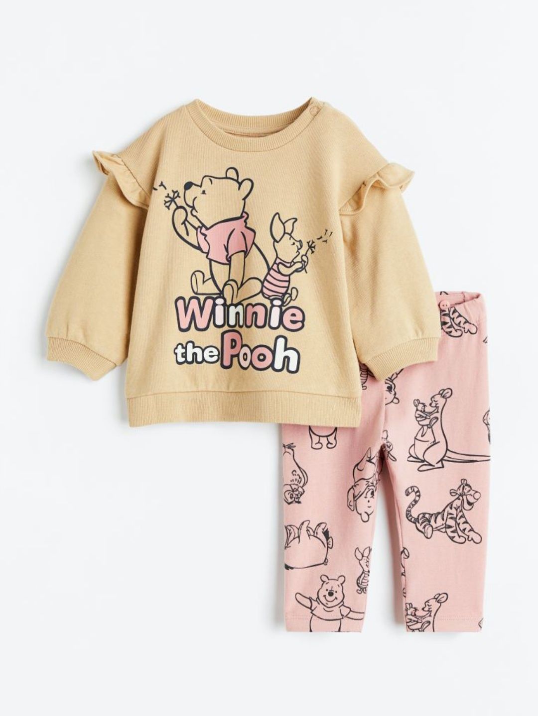 H&M nowy zestaw bluza + legginsy 68 Kubuś Puchatek