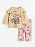 H&M nowy jesienny dres zestaw bluza + legginsy komplet 68 Kubuś Puchat