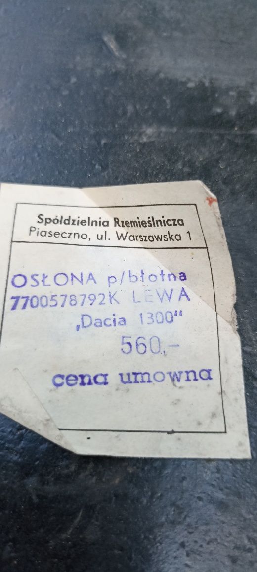 Osłona Błotna Dacia 1300 polmozbyt