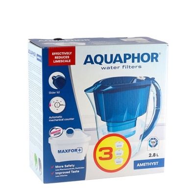 Dzbanek filtrujący Aquaphor Amethyst szary 2,8 l. + 3 wkłady