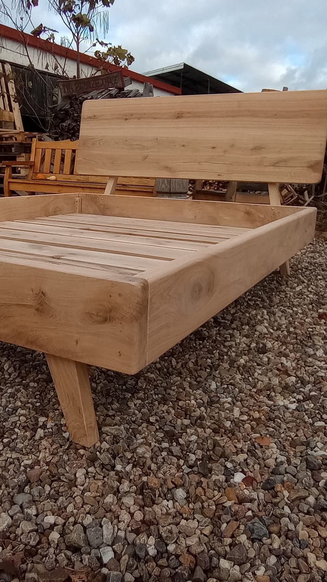Łóżko 200x160 z litego drewna dębowego