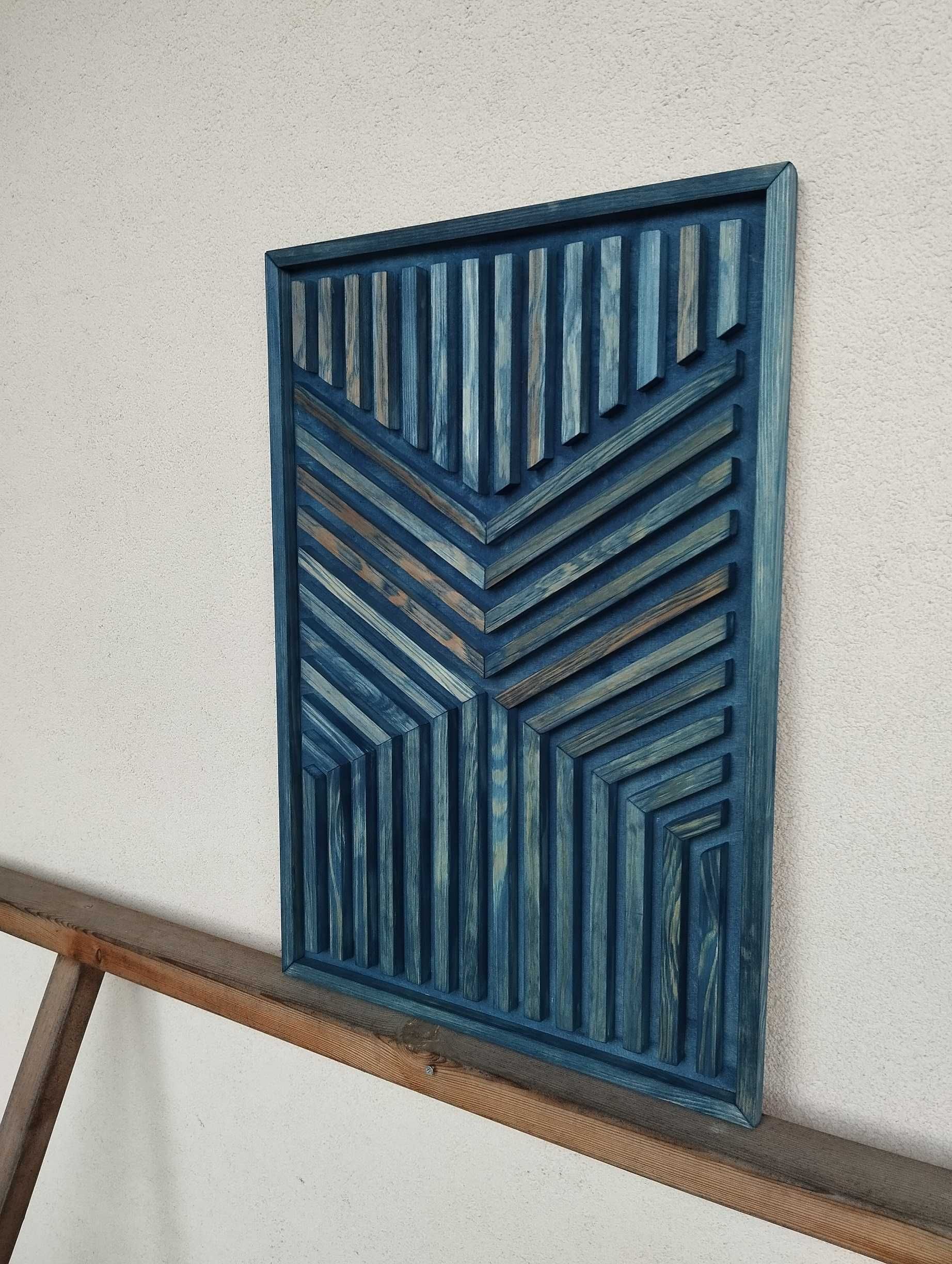 Przestrzenny obraz z drewna hand made 62 x 43 cm