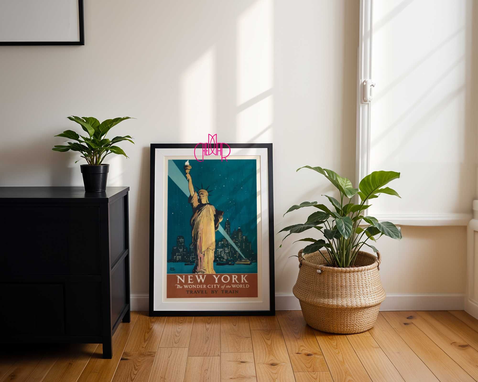 Plakat Retro Nowy York wspaniałe miasto Świata, USA, vintage 50x70