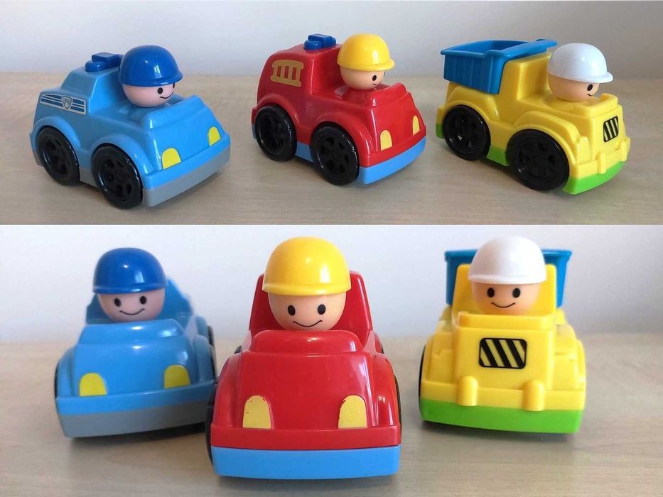 Autka samochodziki kolorowe zestaw 3 szt