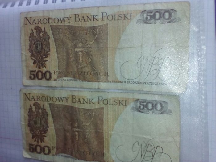 Banknot 500 zł PRL