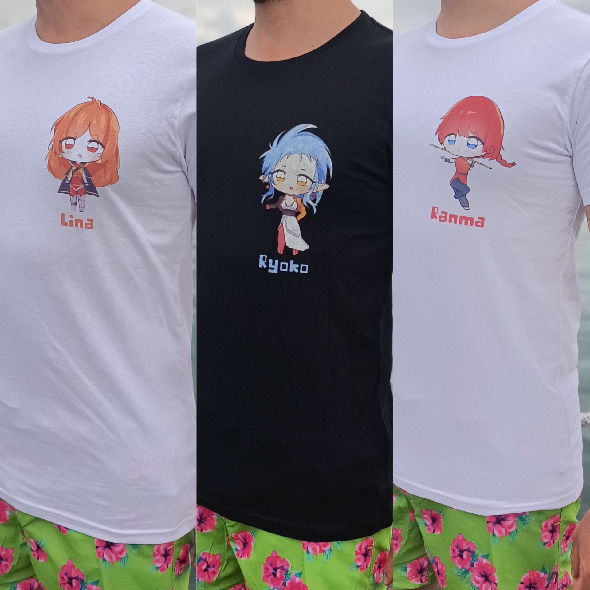 T-Shirts de Retro Anime/Manga - novas nunca usadas - algodão orgânico
