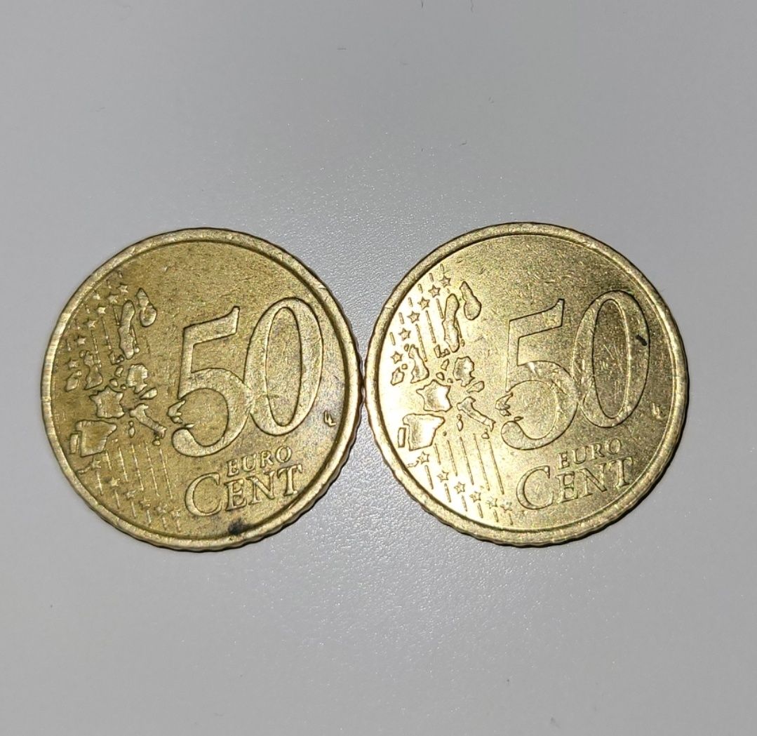 Moedas de 50 cent Itália 2002/2007