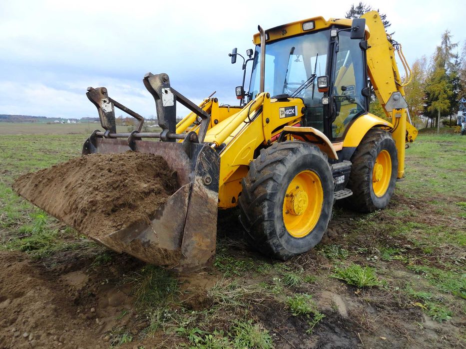 Usługi koparko ładowarka JCB 4CX izolacje drenarka kostka brukowa.