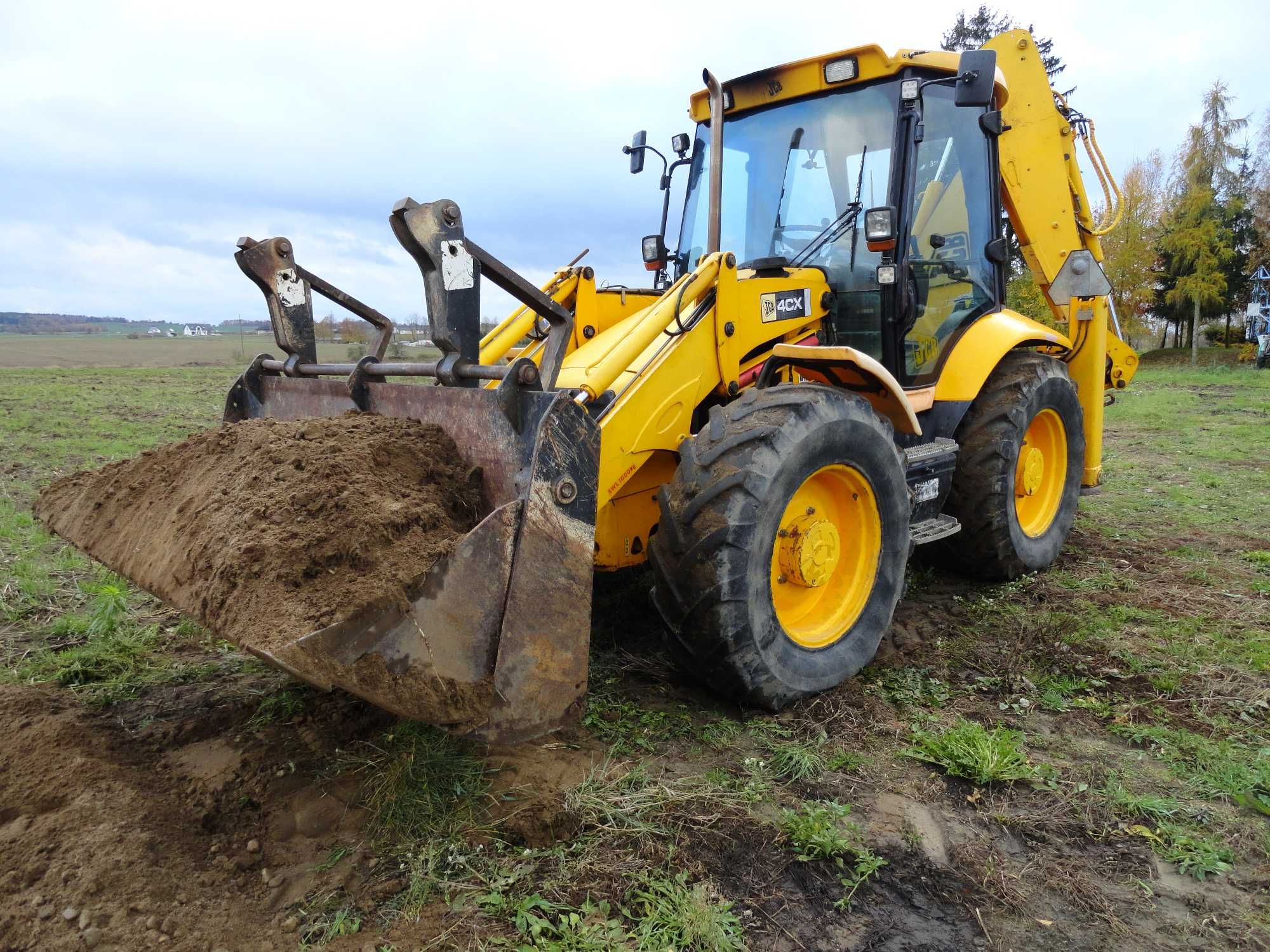 uslugi koparko ladowarka JCB 4cx izolacje drenarka kostka brukowa